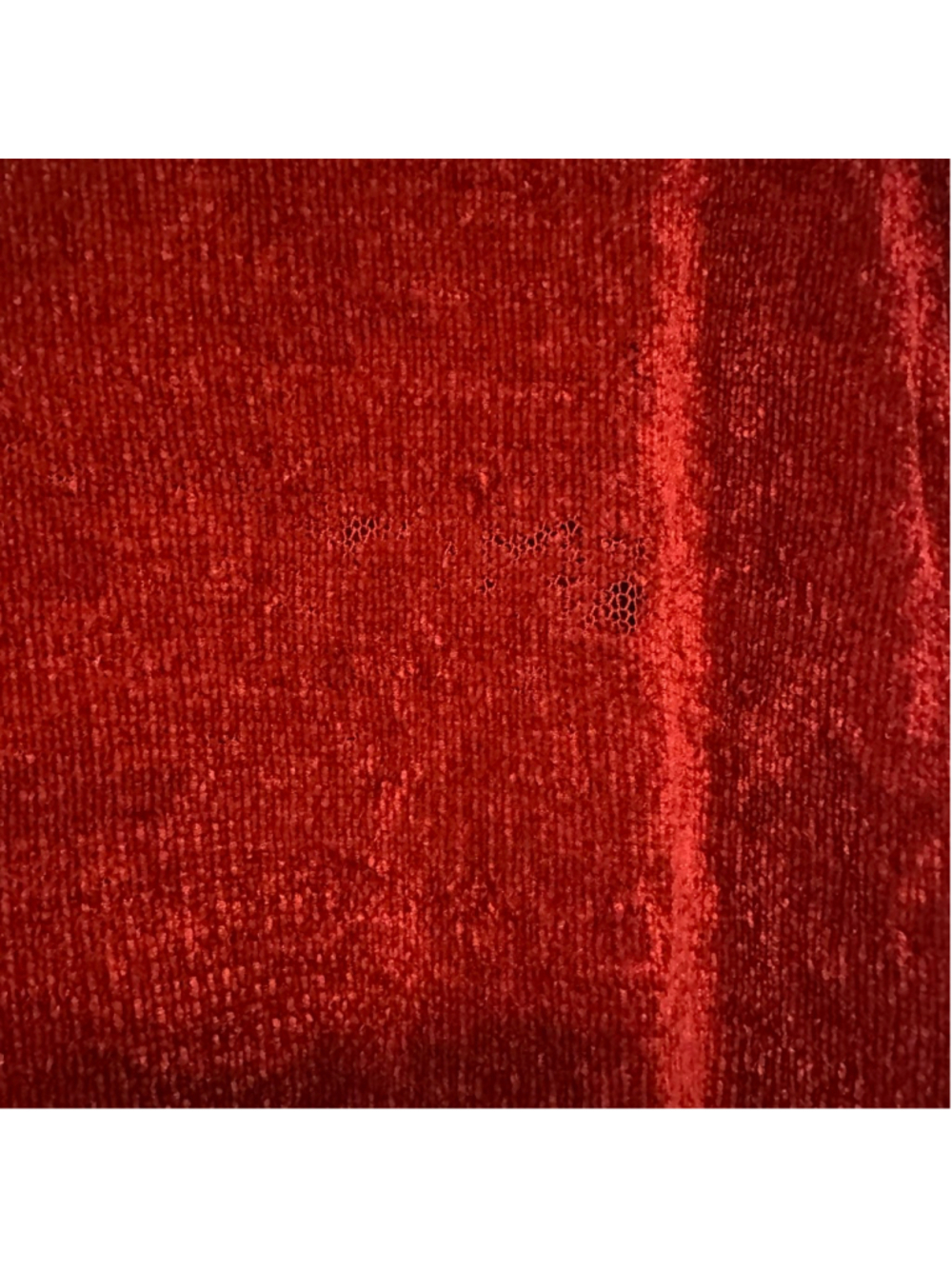Women's Alfred Dunner size medium Petite Red Chenille Quarter-Zip Sweater - Picture 5 of 5